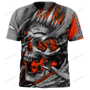 Personalized Denver Broncos Custom Skull Jersey Hoodie