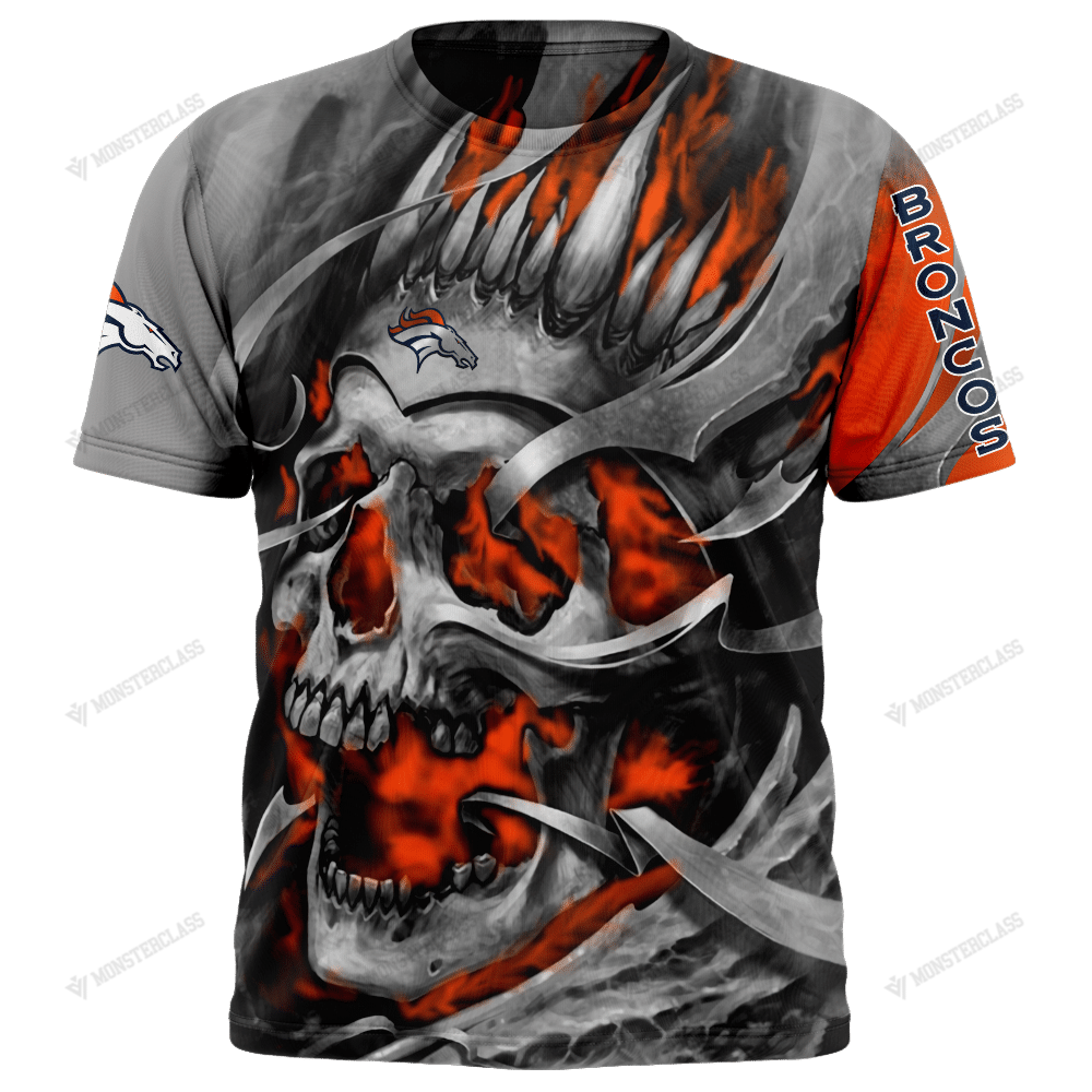 Personalized Denver Broncos Custom Skull Jersey Hoodie Personalized Denver Broncos Custom Skull Jersey Hoodie