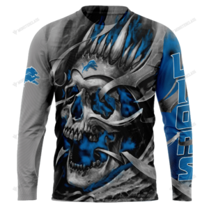 Personalized Detroit Lions Custom Skull Jersey Hoodie