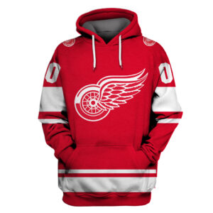 Personalized Detroit Red Wings Nhl Custom Name And Number 3D Full Printing Hoodie
