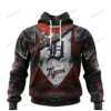 Personalized Detroit Tigers Custom 3D Warriors Jerseys Hoodie