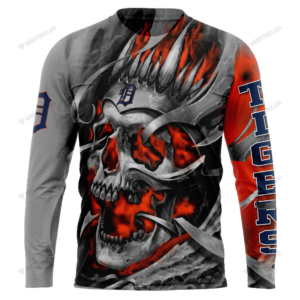 Personalized Detroit Tigers Custom Skull Jersey Hoodie