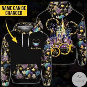 Personalized Disney Castle Mickey Mouse 50Th Anniversary Hoodie