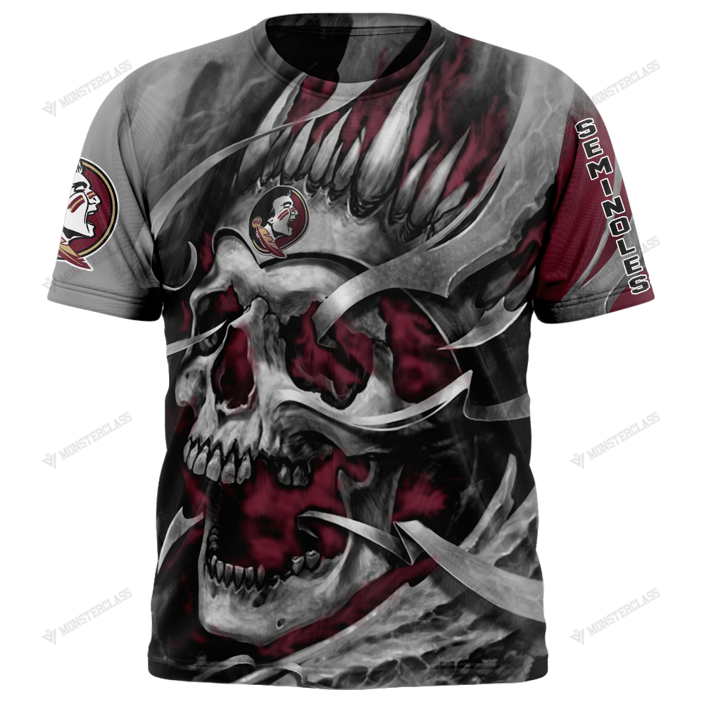 Personalized Florida State Seminoles Skull Custom 3D Shirt Personalized Florida State Seminoles Skull Custom 3D Shirt