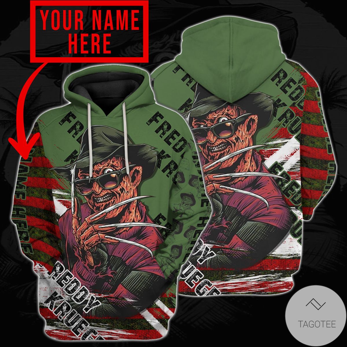 Personalized Freddy Krueger A Nightmare On Elm Street Hoodie Personalized Freddy Krueger A Nightmare On Elm Street Hoodie