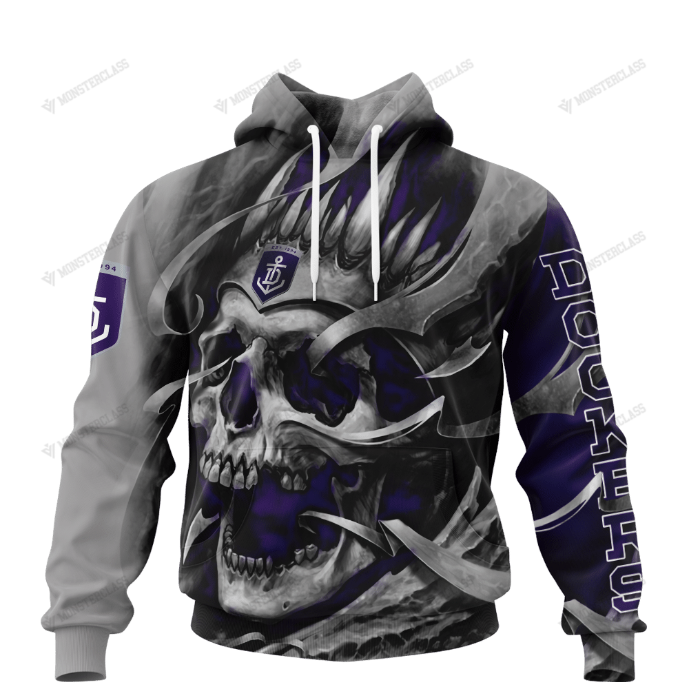 Personalized Fremantle Dockers Custom Skull Jersey Hoodie Personalized Fremantle Dockers Custom Skull Jersey Hoodie