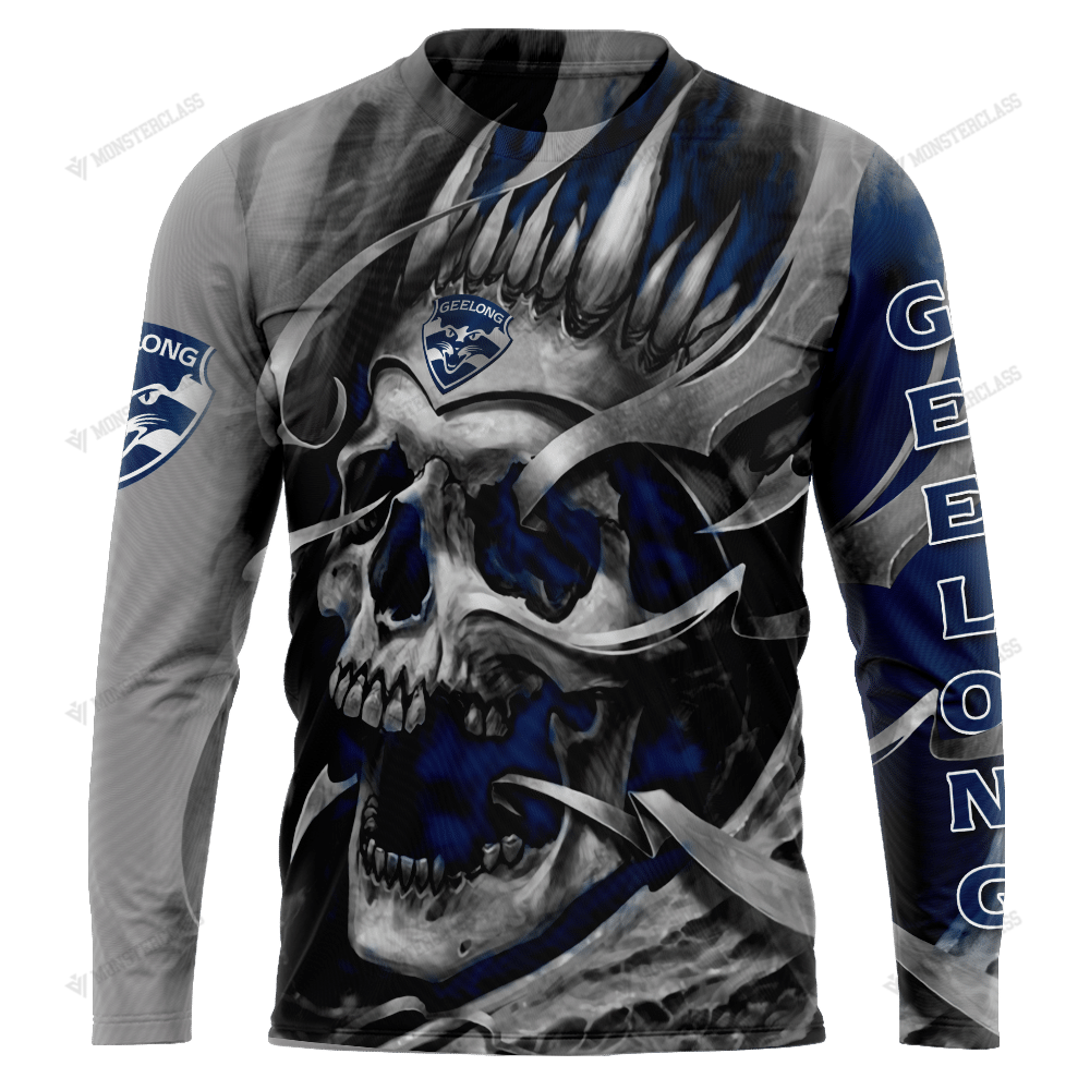 Personalized Geelong Cats Custom Skull Jersey Hoodie Personalized Geelong Cats Custom Skull Jersey Hoodie