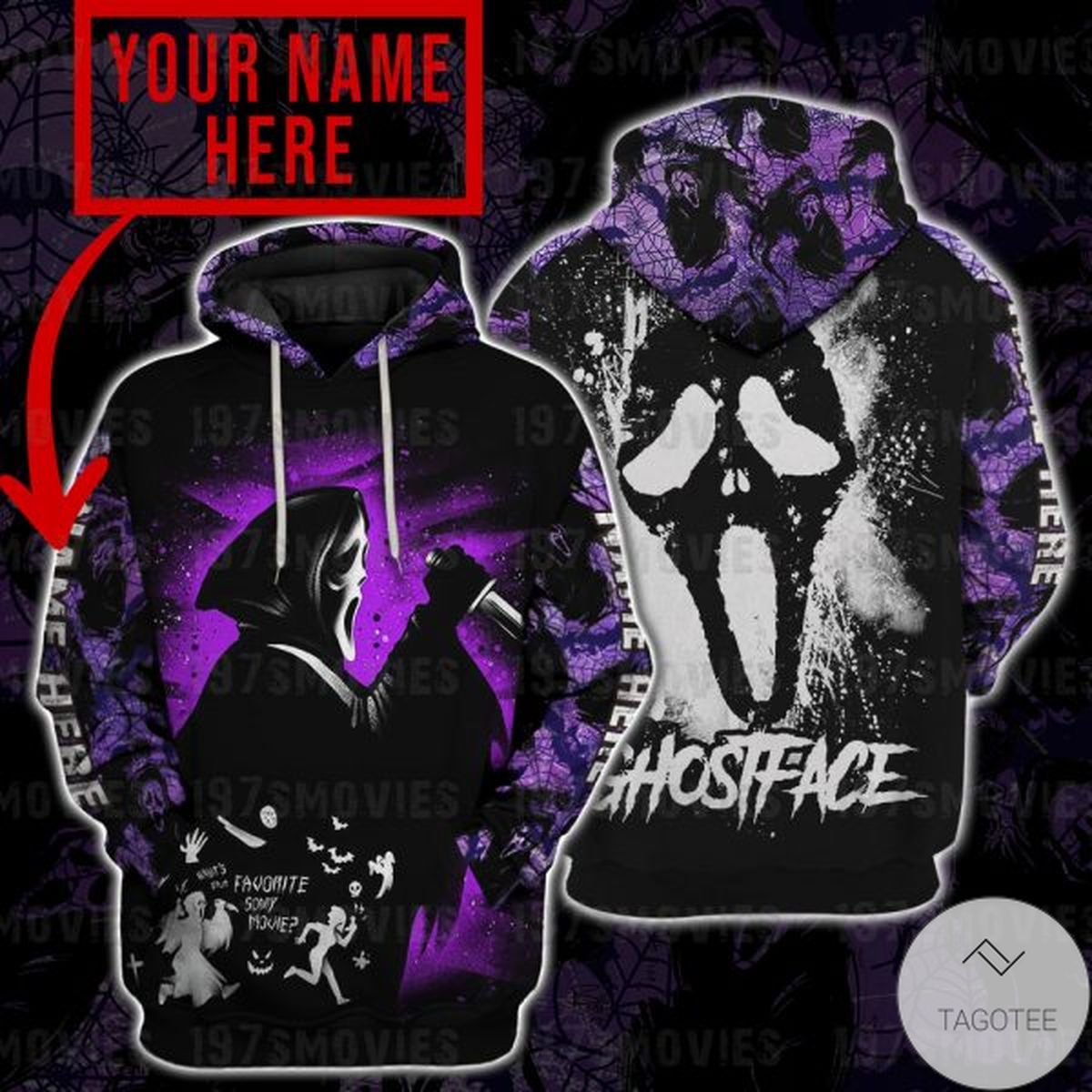 Personalized Ghostface Scream Hoodie Personalized Ghostface Scream Hoodie