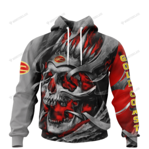 Personalized Gold Coast Suns Skull Custom 3D Shirt