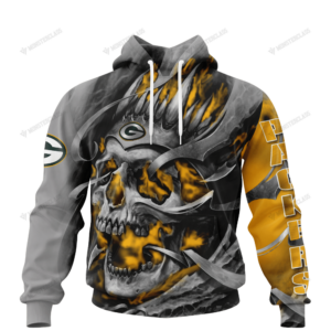 Personalized Green Bay Packers Custom Skull Jersey Hoodie