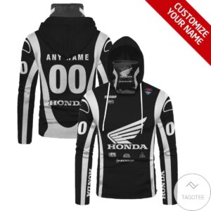Personalized Honda Black Gaiter Mask Hoodie