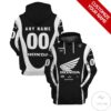 Personalized Honda Branded Black Unisex 3D Hoodie