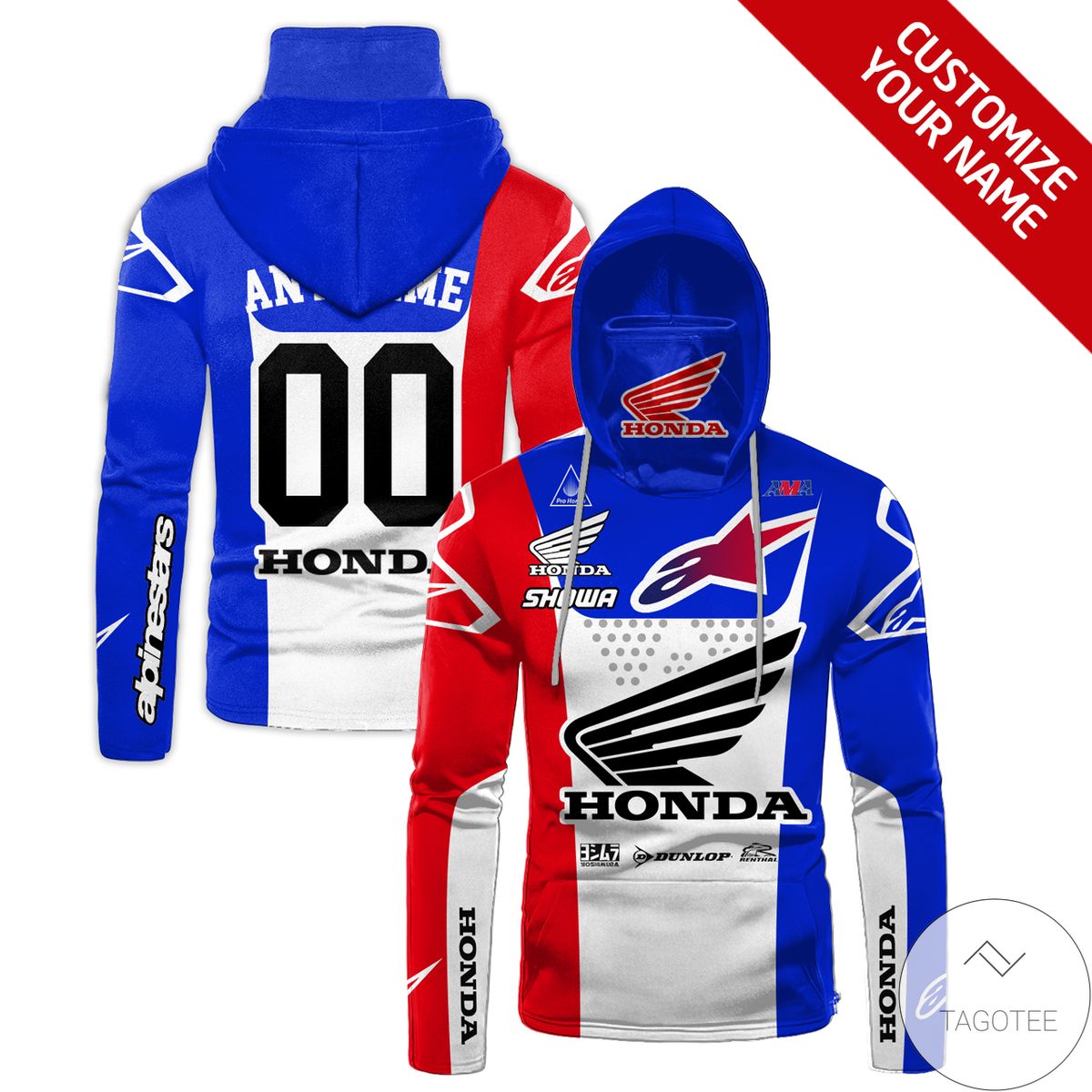 Personalized Honda Branded Mask Hoodie Personalized Honda Branded Mask Hoodie
