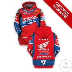 Personalized Honda Racing Wsbk Unisex Red 3D Hoodie