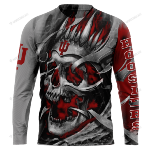 Personalized Indiana Hoosiers Skull Custom 3D Shirt