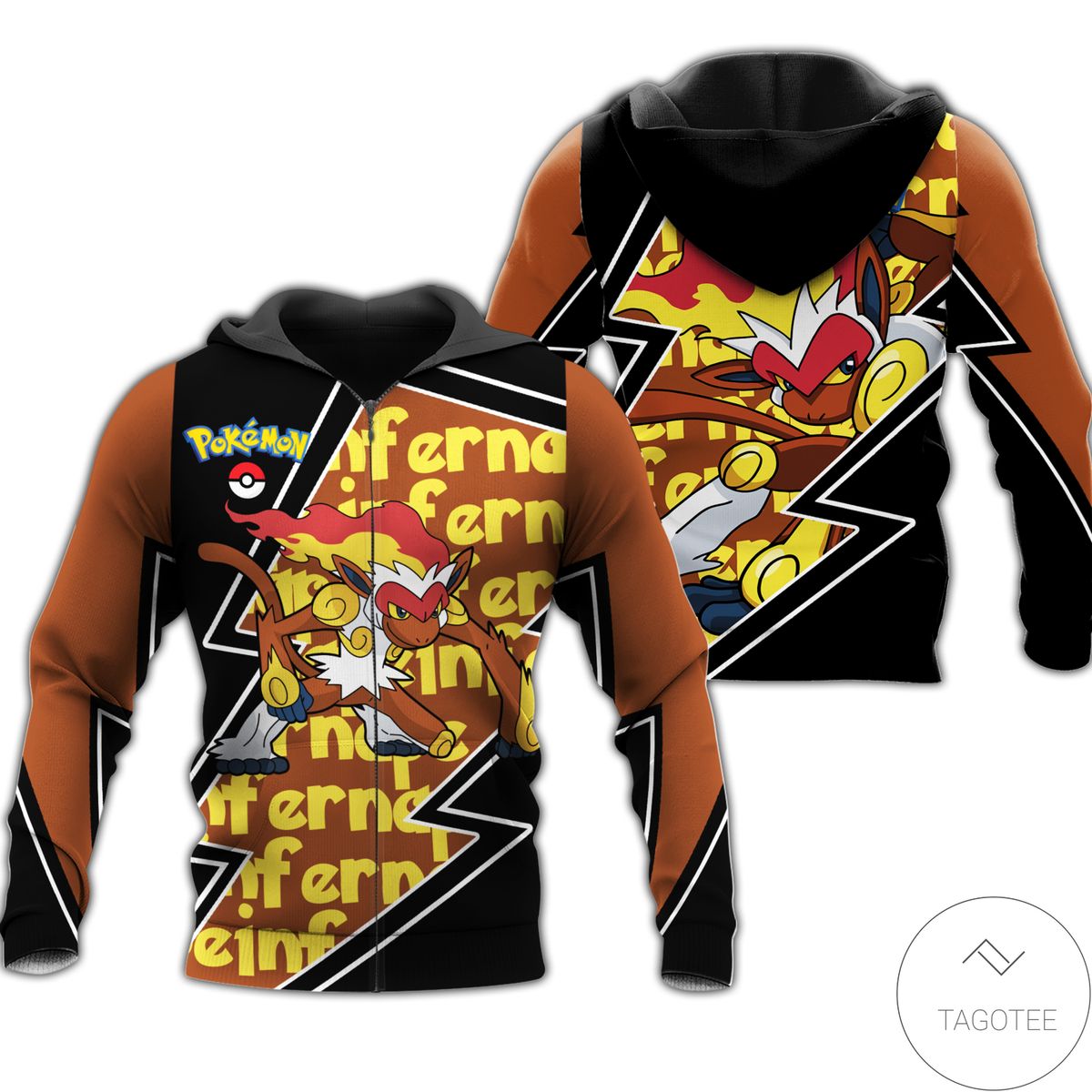 Personalized Infernape Pokemon 3D Zip Hoodie Personalized Infernape Pokemon 3D Zip Hoodie