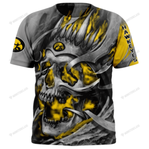 Personalized Iowa Hawkeyes Skull Custom 3D Shirt