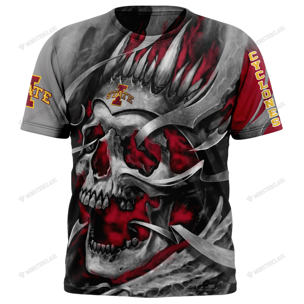 Personalized Iowa State Cyclones Skull Custom 3D Shirt Personalized Iowa State Cyclones Skull Custom 3D Shirt