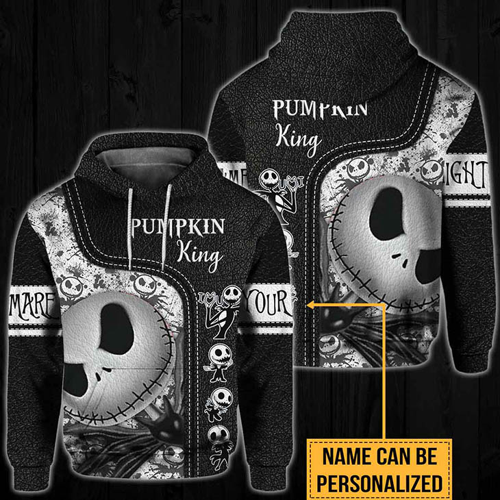 Personalized Jack Skellington Pumpkin King Custom Name Hoodie Personalized Jack Skellington Pumpkin King Custom Name Hoodie