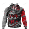 Personalized Kansas City Chiefs Custom Skull Jersey Hoodie