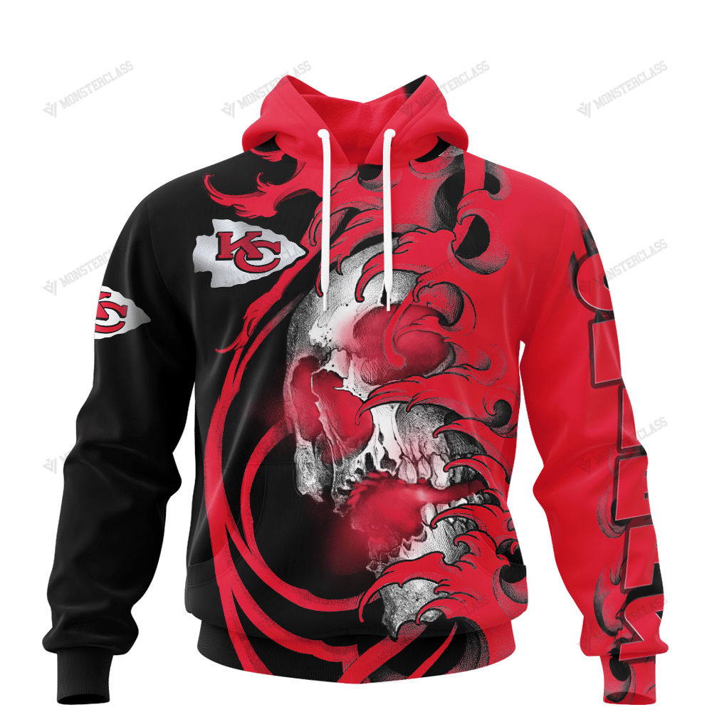Personalized Kansas City Chiefs Japanese Style Skull Custom Jersey 3D Shirt Personalized Kansas City Chiefs Japanese Style Skull Custom Jersey 3D Shirt