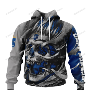 Personalized Kansas City Royals Custom Skull Jersey Hoodie