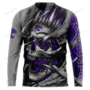 Personalized Kansas State Wildcats Skull Custom 3D Shirt