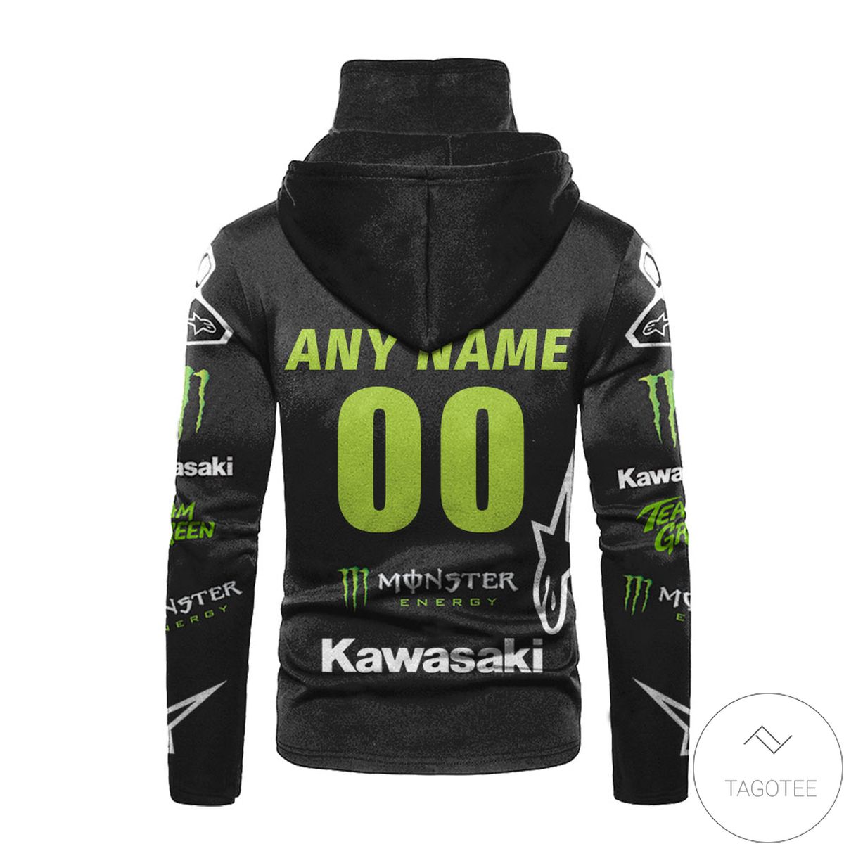 Personalized Kawasaki Mountain Dew Branded Black Mask Hoodie Personalized Kawasaki Mountain Dew Branded Black Mask Hoodie