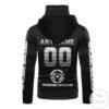Personalized Kawasaki Team Green Branded Black Mask Hoodie