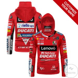 Personalized Lenovo Ducati Branded Mask Hoodie