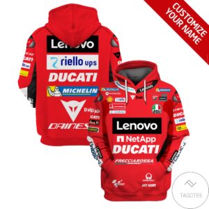 Personalized Lenovo Netapp Ducati Branded Unisex 3D Hoodie