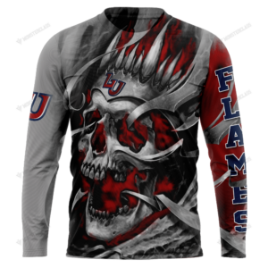 Personalized Liberty Flames Custom Skull Jersey Hoodie