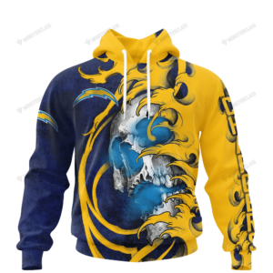 Personalized Los Angeles Chargers Japanese Style Skull Custom Jersey 3D Shirt