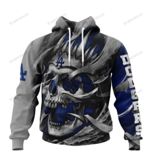 Personalized Los Angeles Dodgers Custom Skull Jersey Hoodie