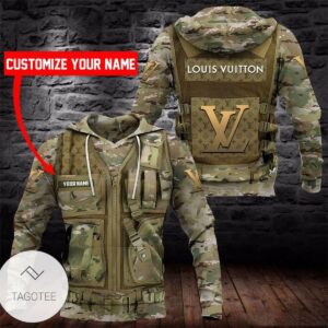 Personalized Louis Vuitton Camo Hoodie