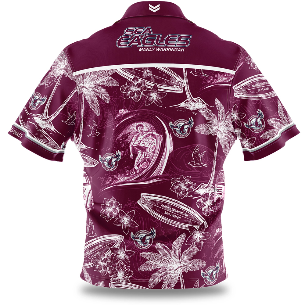 Personalized Manly Warringah Sea Eagles Hawaiian Shirt Personalized Manly Warringah Sea Eagles Hawaiian Shirt