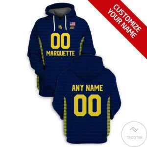 Personalized Marquette University Branded Unisex 3D Hoodie