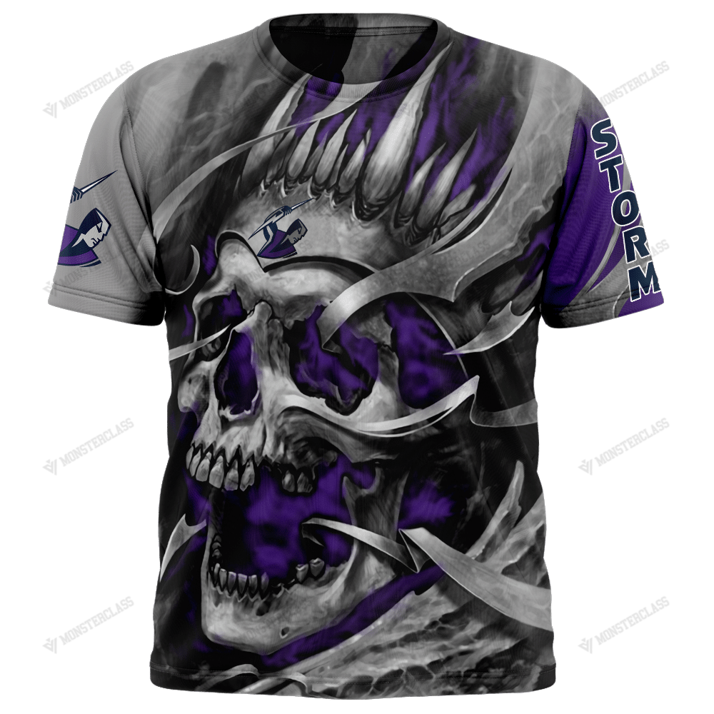 Personalized Melbourne Storm Custom Skull Jersey Hoodie Personalized Melbourne Storm Custom Skull Jersey Hoodie