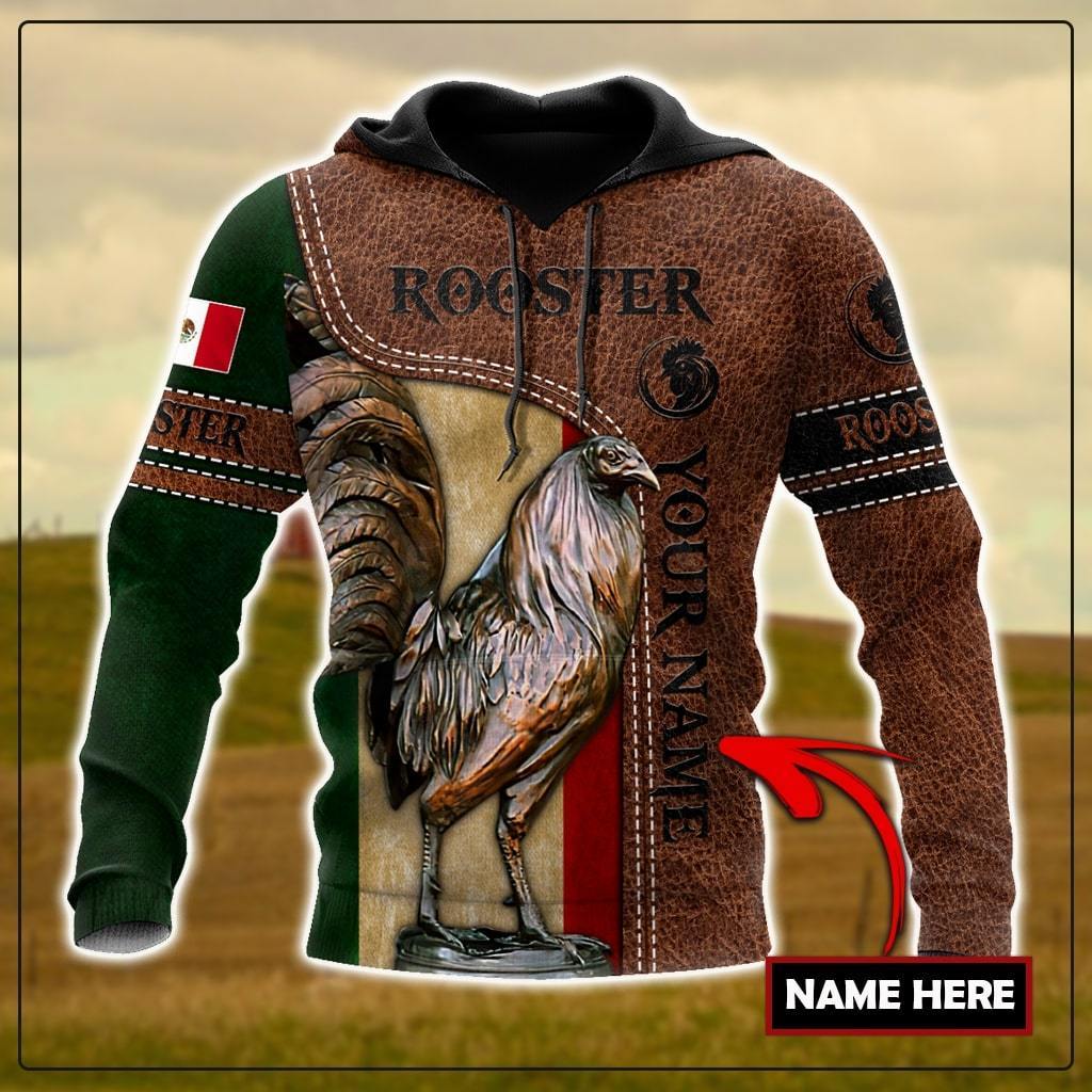 Personalized Mexican Rooster Leather 3D All Over Printed Hoodie Personalized Mexican Rooster Leather 3D All Over Printed Hoodie