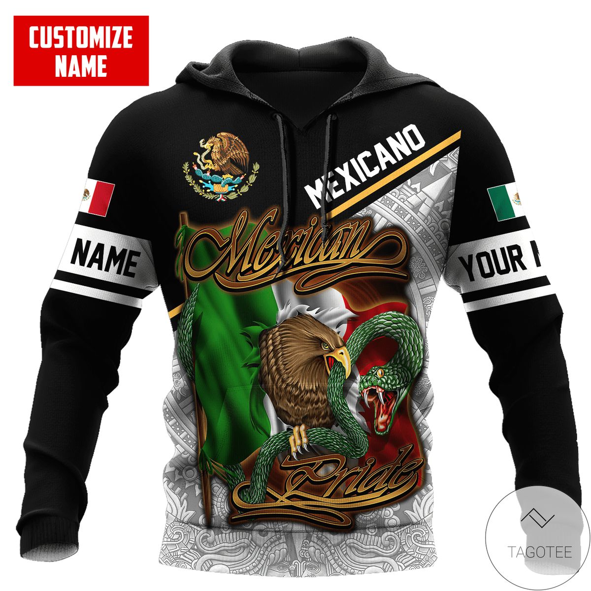 Personalized Mexicano Mexican Pride 3D Hoodie Personalized Mexicano Mexican Pride 3D Hoodie