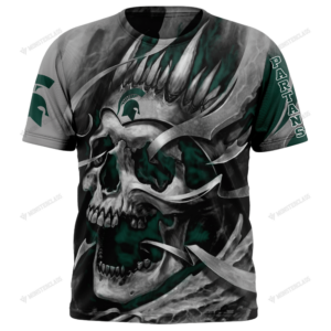Personalized Michigan State Spartans Skull Custom 3D Shirt