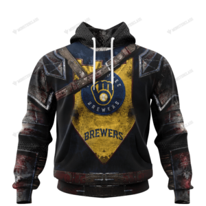 Personalized Milwaukee Brewers Custom 3D Warriors Jerseys Hoodie