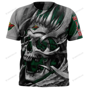 Personalized Minnesota Wild Custom Skull Jersey Hoodie