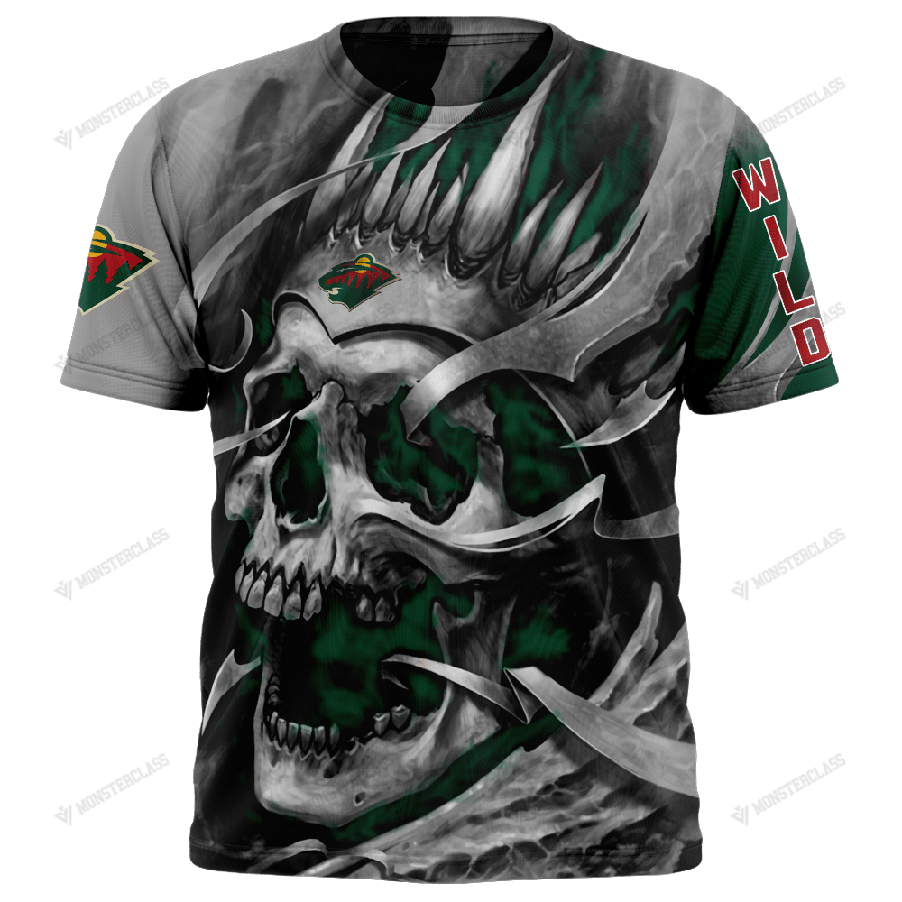 Personalized Minnesota Wild Custom Skull Jersey Hoodie Personalized Minnesota Wild Custom Skull Jersey Hoodie