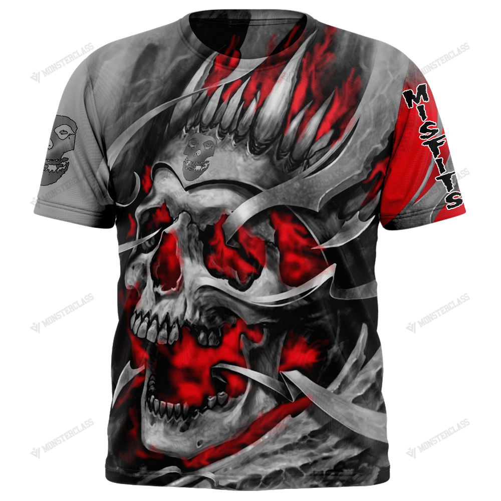 Personalized Misfits Band Skull Custom 3D Shirt Personalized Misfits Band Skull Custom 3D Shirt
