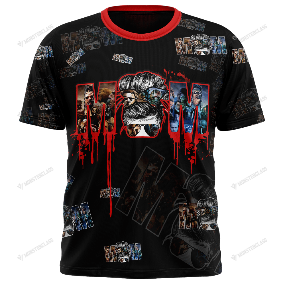 Personalized Mom Life Horror Characters Custom 3D Shirt Personalized Mom Life Horror Characters Custom 3D Shirt