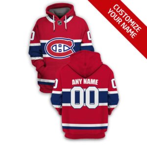 Personalized Montreal Canadiens Nhl Custom Name And Number 3D Full Printing Hoodie