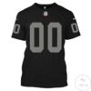 Personalized Name And Number Black Nfl Football Team 3D All Over Print Hoodie