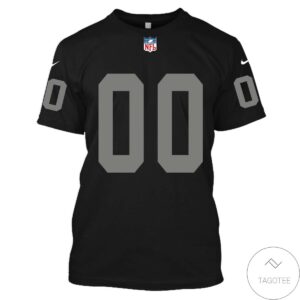 Personalized Name And Number Black Nfl Football Team 3D All Over Print Hoodie