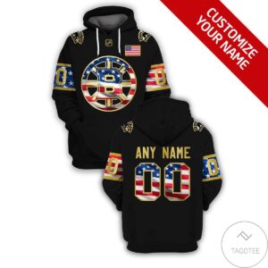 Personalized Name And Number Boston Bruins Branded Team 3D Hoodie